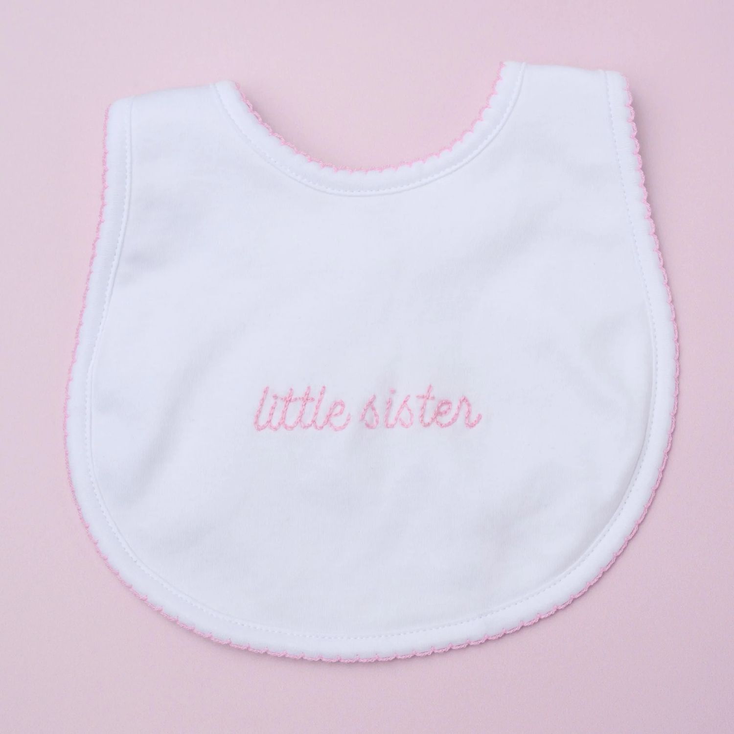 Little Sister Embroidered Bib