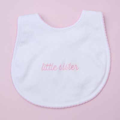 Little Sister Embroidered Bib