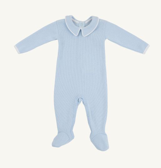 Rock Me Romper- Ribbed, Buckhead Blue 0/3m