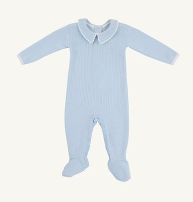 Rock Me Romper- Ribbed, Buckhead Blue 0/3m