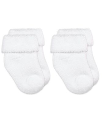 Terry Turn Cuff Bootie Socks 2 Pair Pack 2604 White
