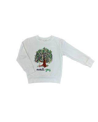 White Long Sleeve Willow Sequin Top