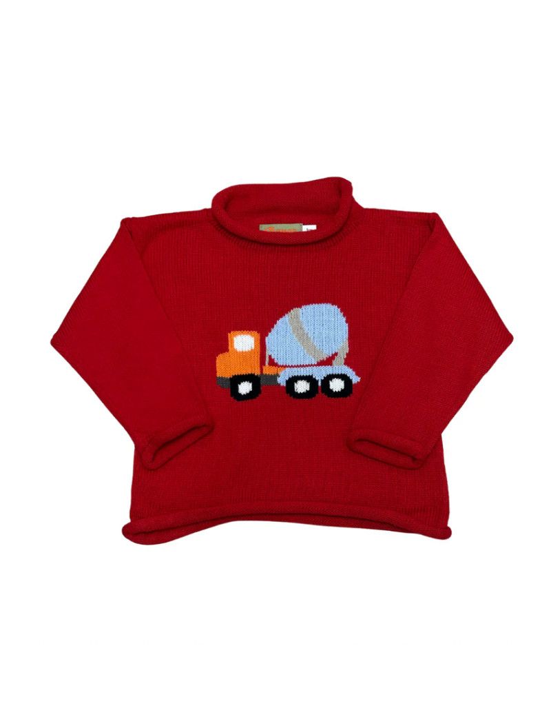 Red Roll Neck Sweater, Cement Mixer