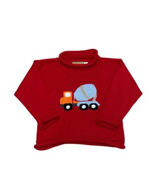 Red Roll Neck Sweater, Cement Mixer