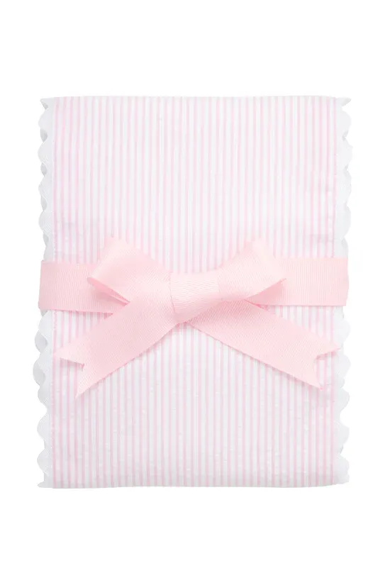 Seersucker Stripe Burp, Pink