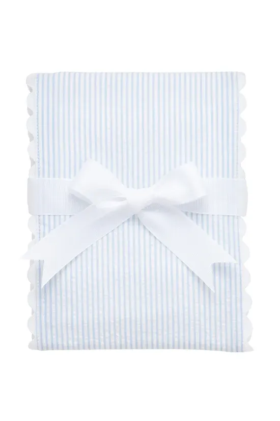 Seersucker Stripe Burp, Blue