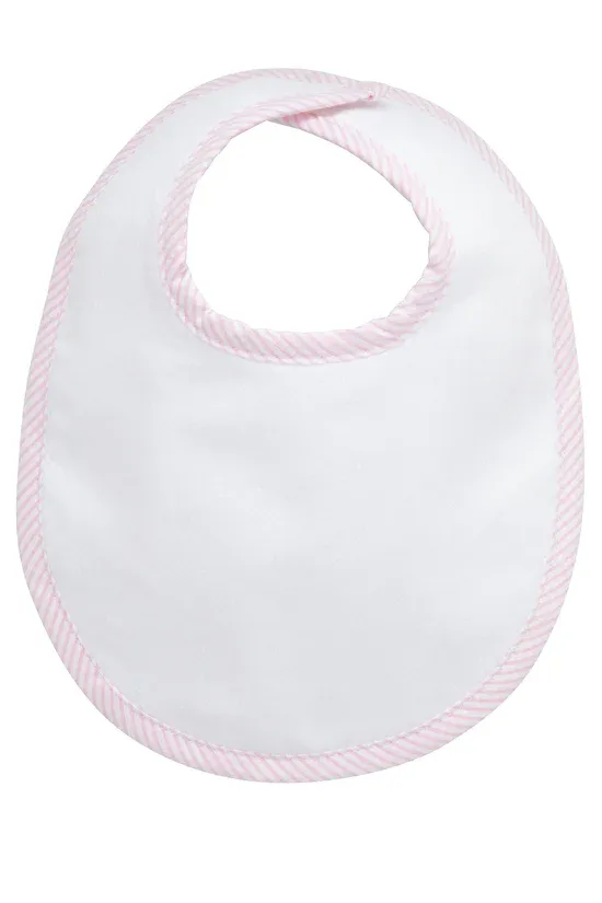 Seersucker Stripe Bib, Pink
