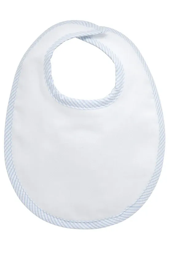 Seersucker Stripe Bib, Blue