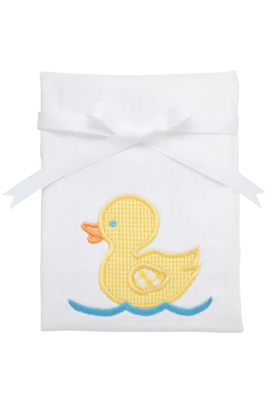 Duck Applique Burp, Yellow