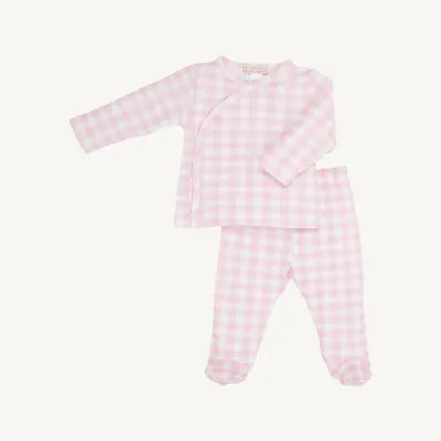 Cameron Cross-Front Set, Palm Beach Pink Gingham