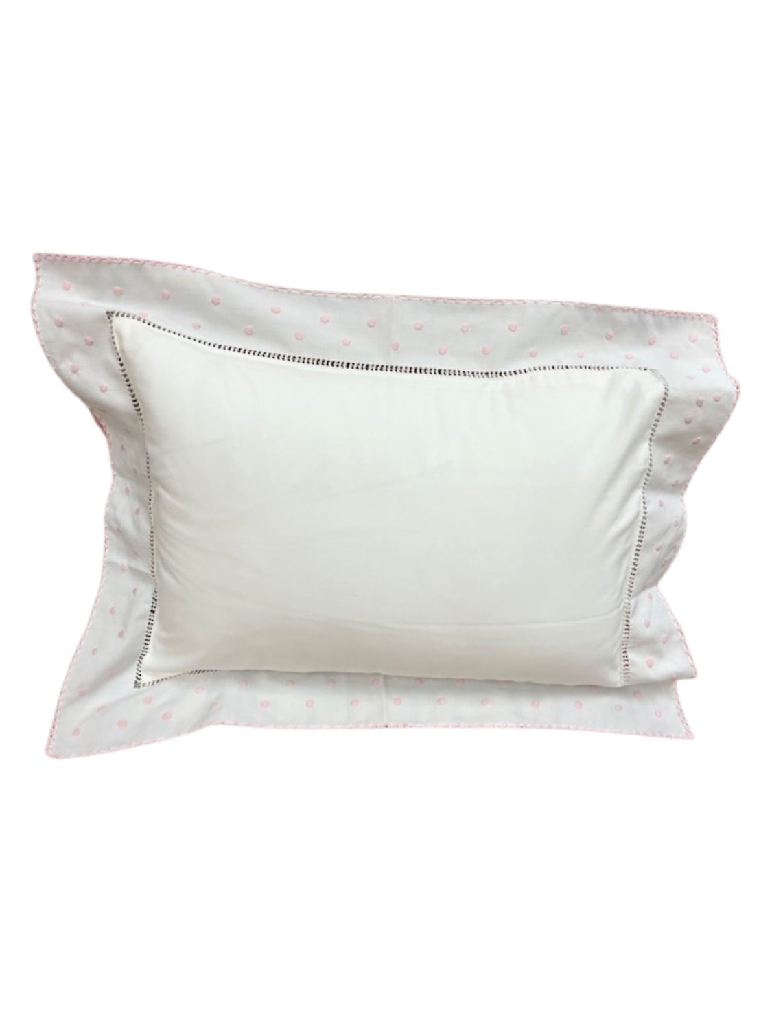 Picot Polka Dot Baby Pillow With Insert 12X16, Color: Pink