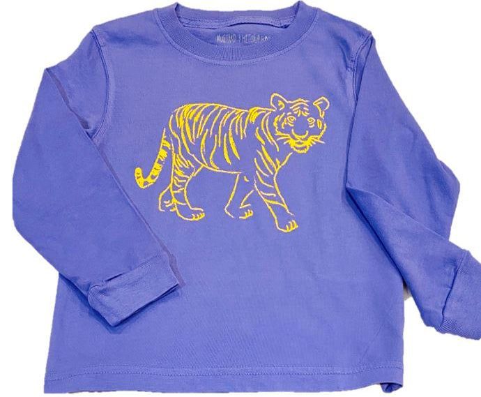Purple Long Sleeve Tiger Tee