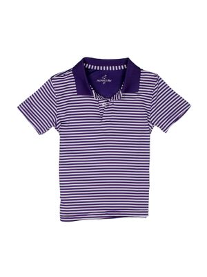 Dallas Performance Polo Purple Stripe