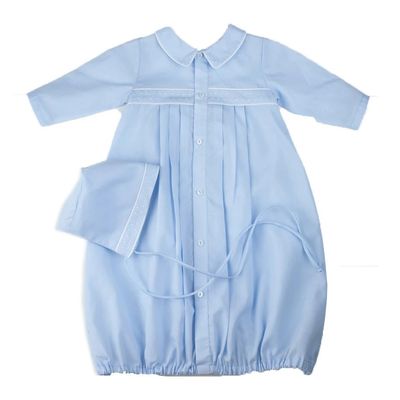 Blue Dot Embroidered Take Me Home Gown with Hat 