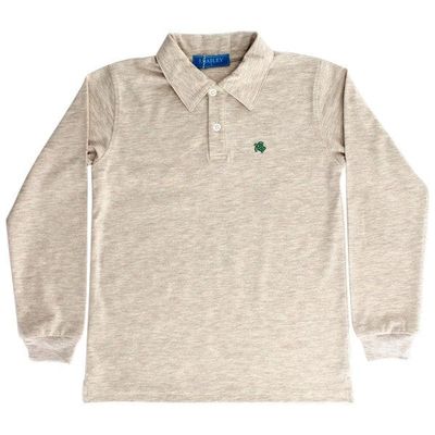 Long Sleeve Oatmeal Polo