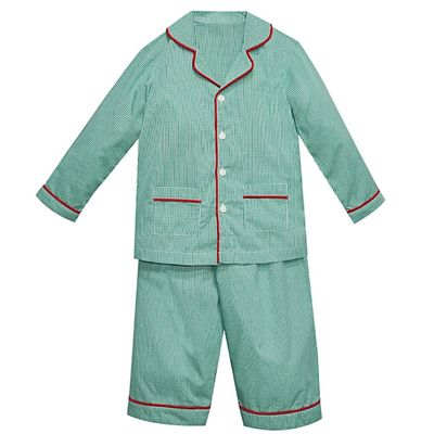 Landry Green Gingham Button Down PJ Set