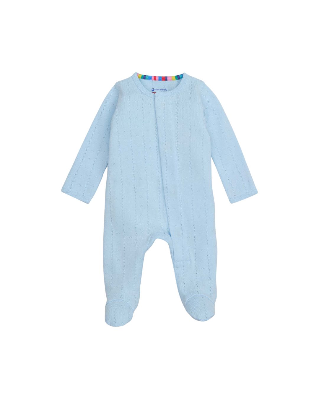 Love Lines Blue Pointelle Magnetic Footie