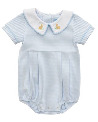 Light Blue &amp; White Stripe Bunny Bubble