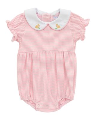 Light Pink &amp; White Stripe Bunny Bubble