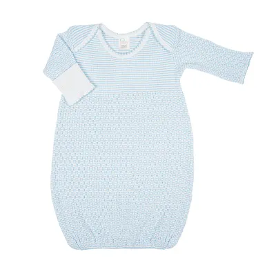 Blue Paty Solid Color Gown w/out Bow