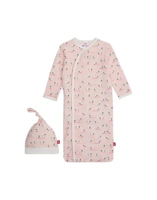 Baa Baa Baby Modal Magnetic Gown Set Pink NB-3m
