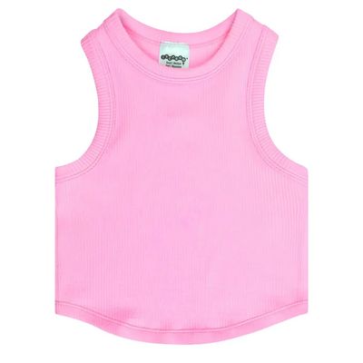 Rose Cropped Racerback Tank Top