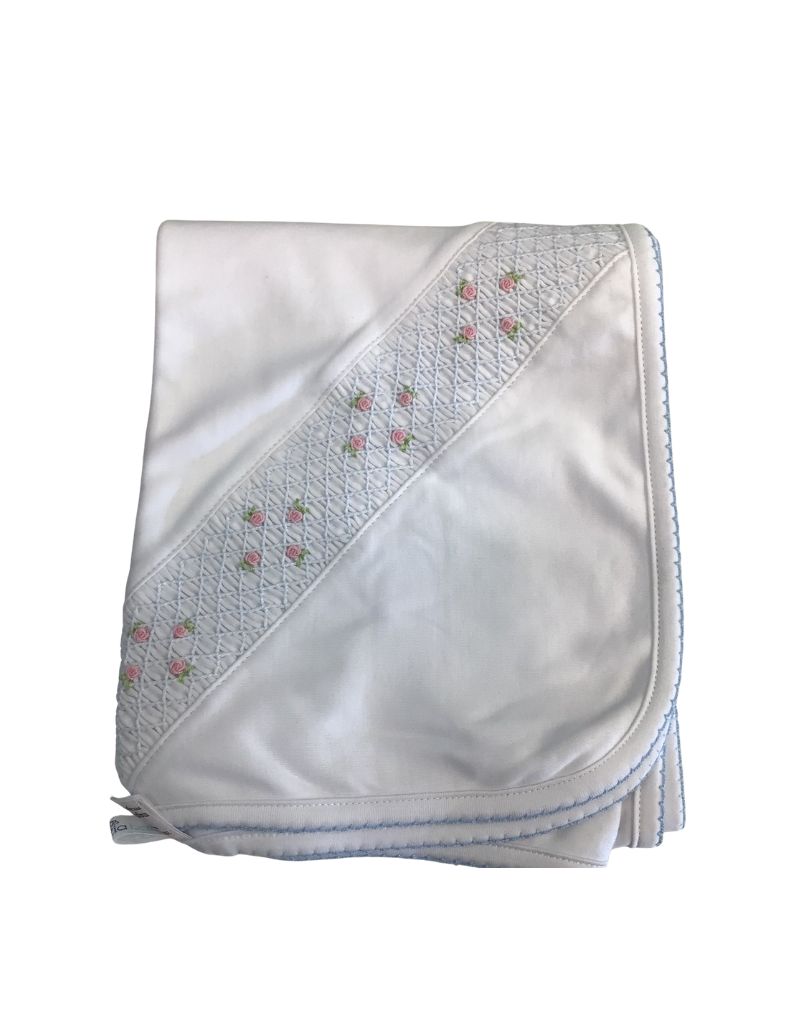 Charlotte's Classic Smocked Receiving Blanket