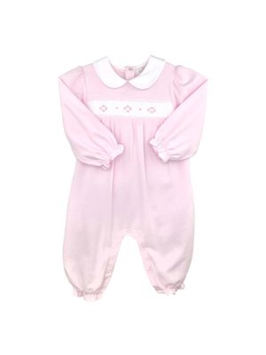 Pink Smocked Knit Longall