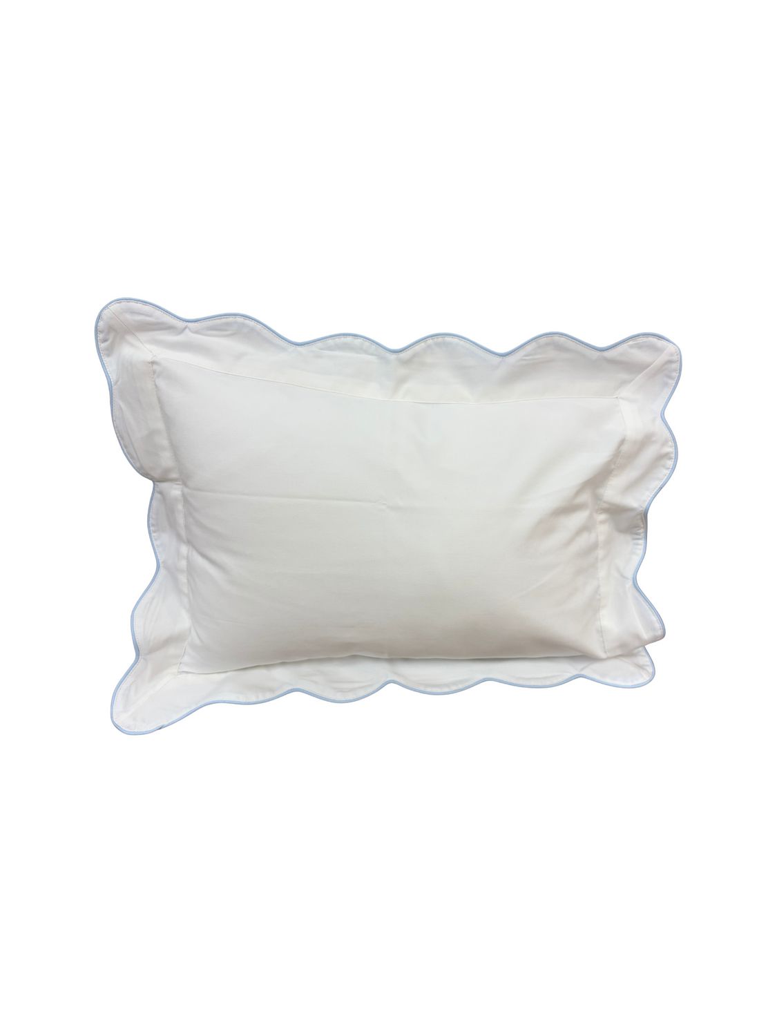 Waves Trim Pillow With Insert 12X16 Blue