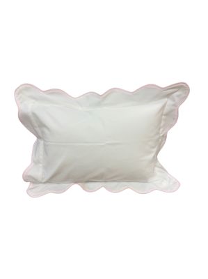 Waves Trim Pillow With Insert 12X16 Pink