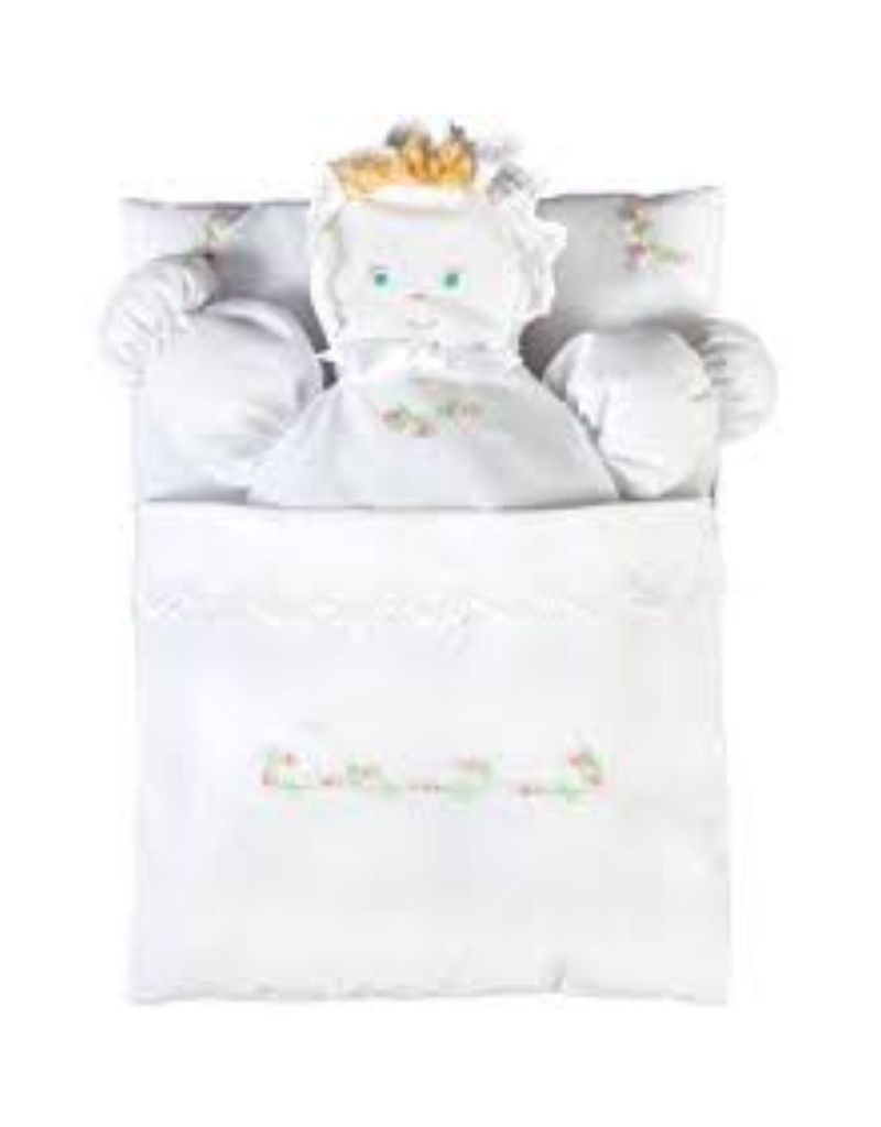 White Bunting Doll With Cross