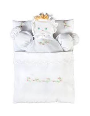 White Bunting Doll With Cross