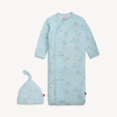 Blue Serene Safari Gown Hat Set