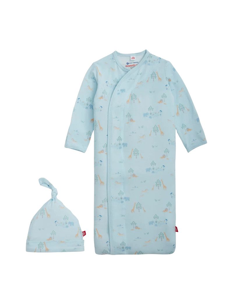 Blue Serene Safari Modal Gown + Hat Set