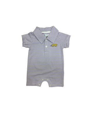 Purple Stripe Tiger Polo Romper