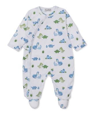 Dinosaur Delight Print Zip Footie
