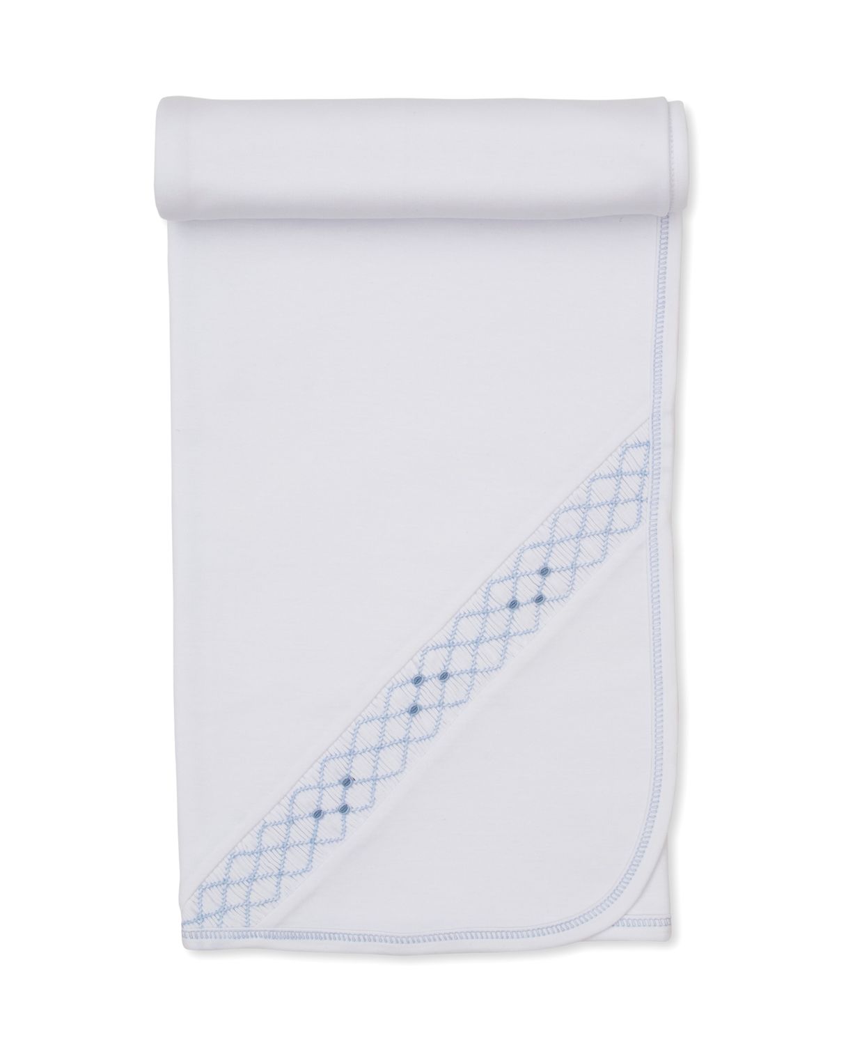 Light Blue Summer 26 Hand Smocked Blanket