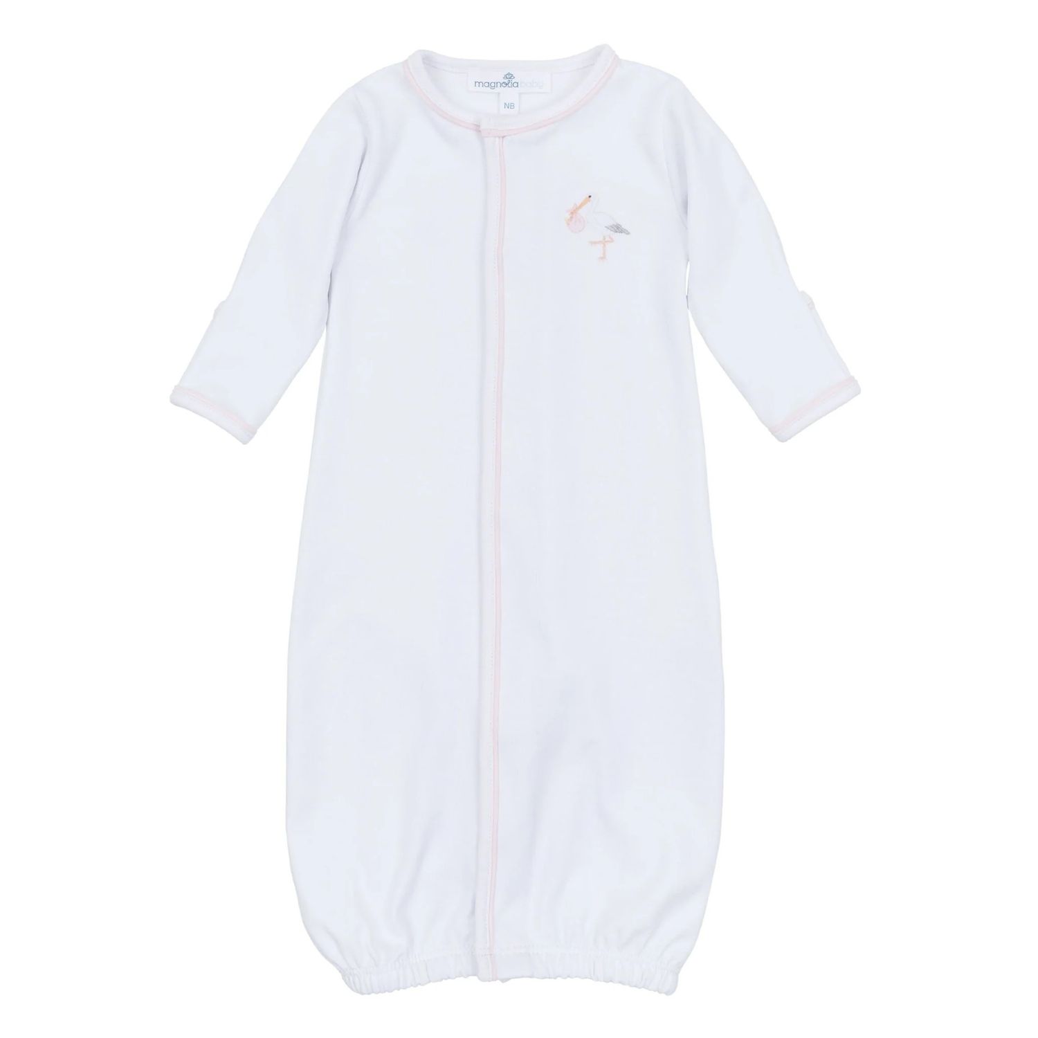 Vintage Stork Conv Gown, Pink