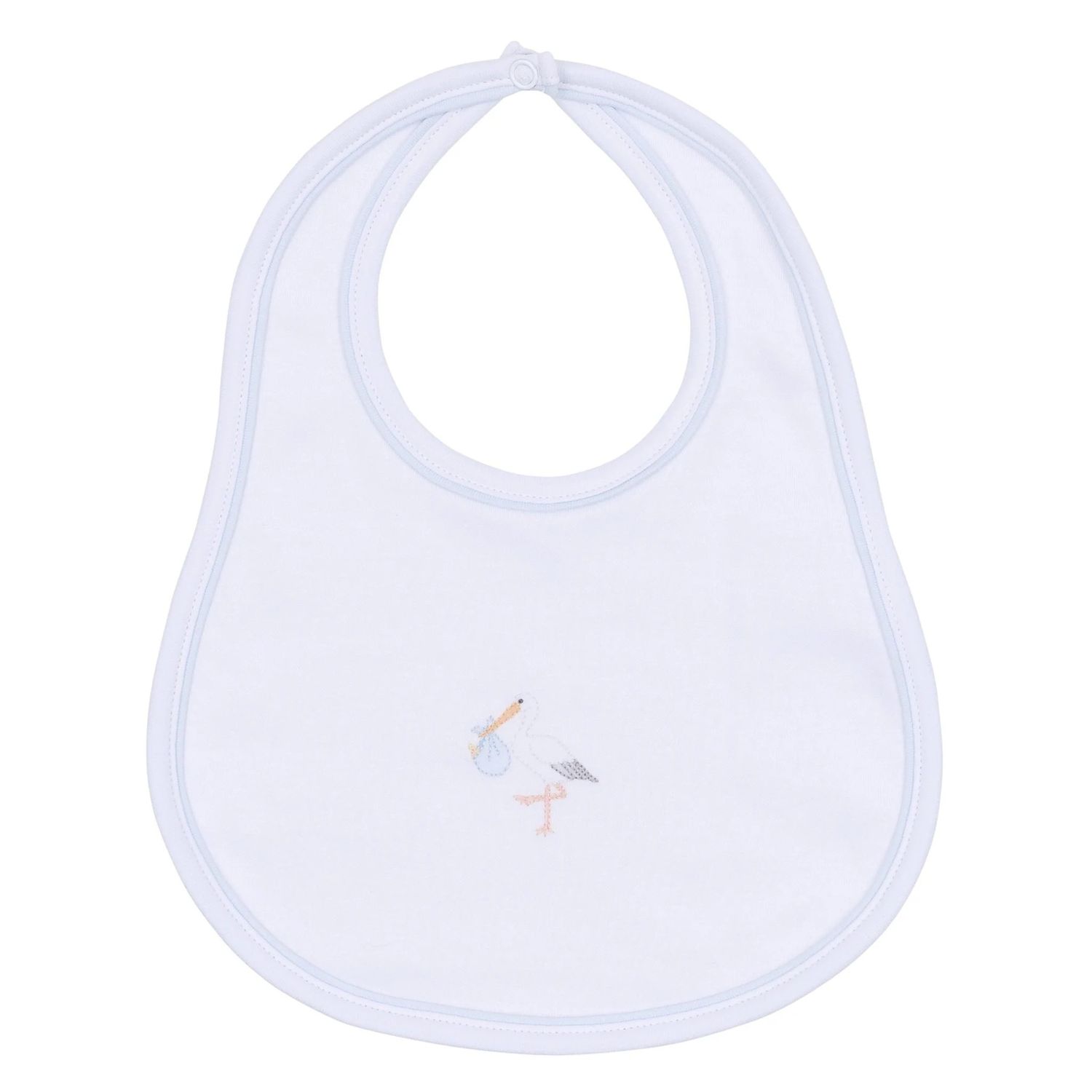 Vintage Stork Bib, Blue