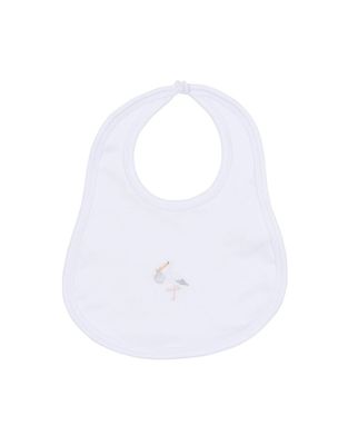Vintage Stork Bib, White