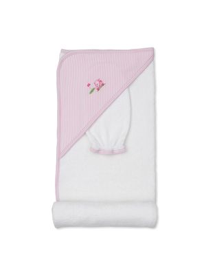 Golf Championship Hooded Towel w/ Mitt Pink