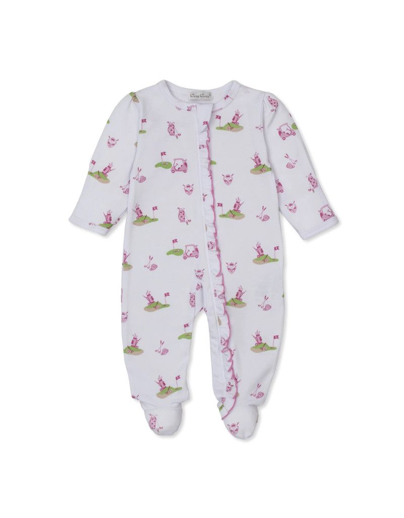 Golf Championship Zipper Footie Pink