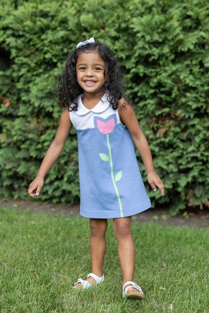 Pique Knit Dress With Tulip