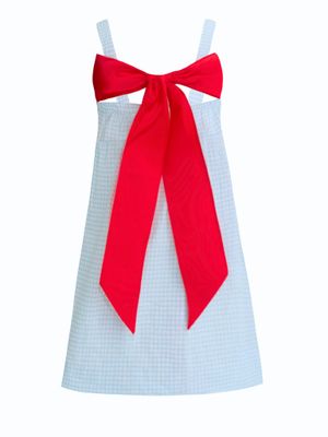 Jesse Blue Seersucker Smocked Crawfish Dress