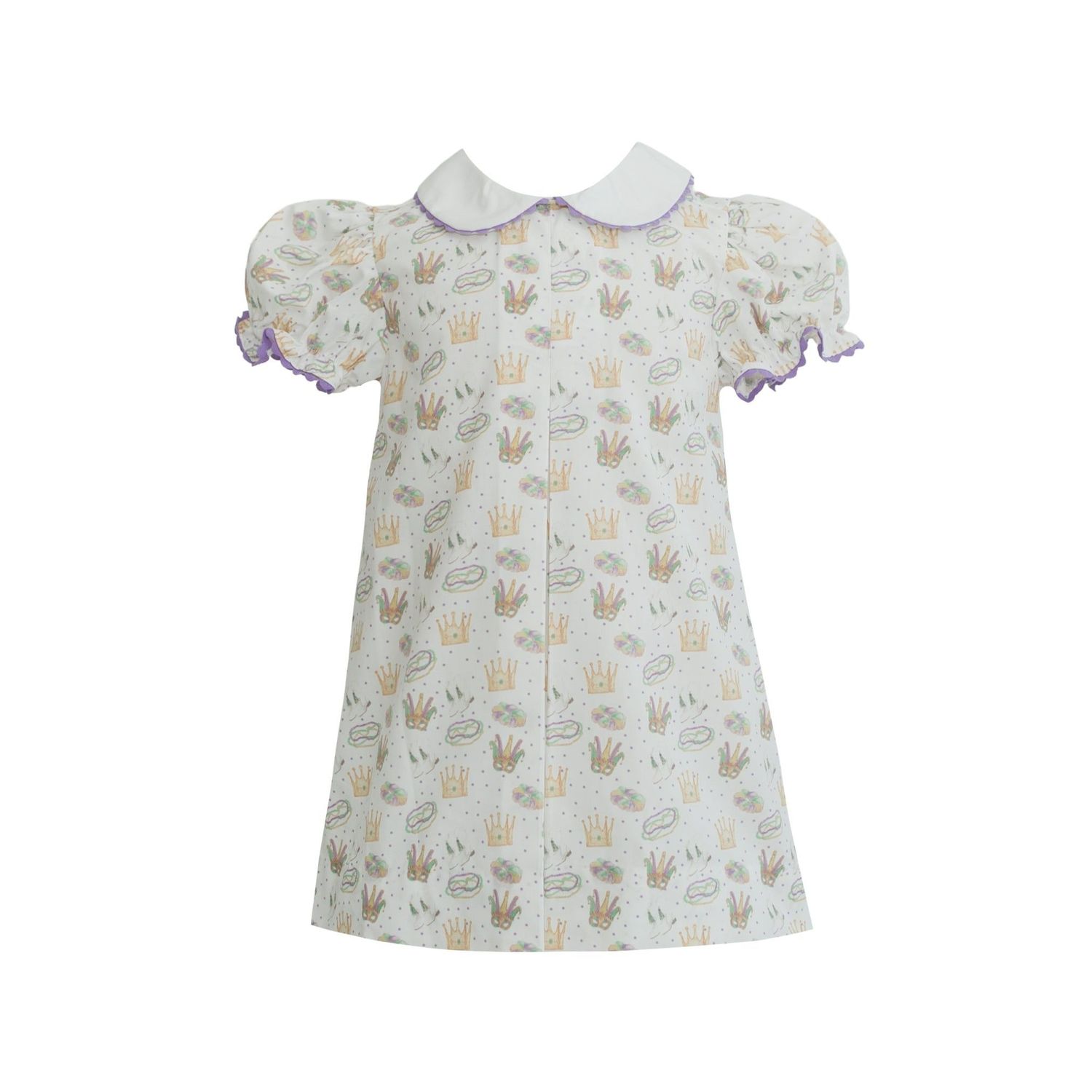 Isabelle Mardi Gras Icons Print Pleat Dress