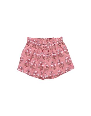 Girls Theodore Short, Pink Strawflower