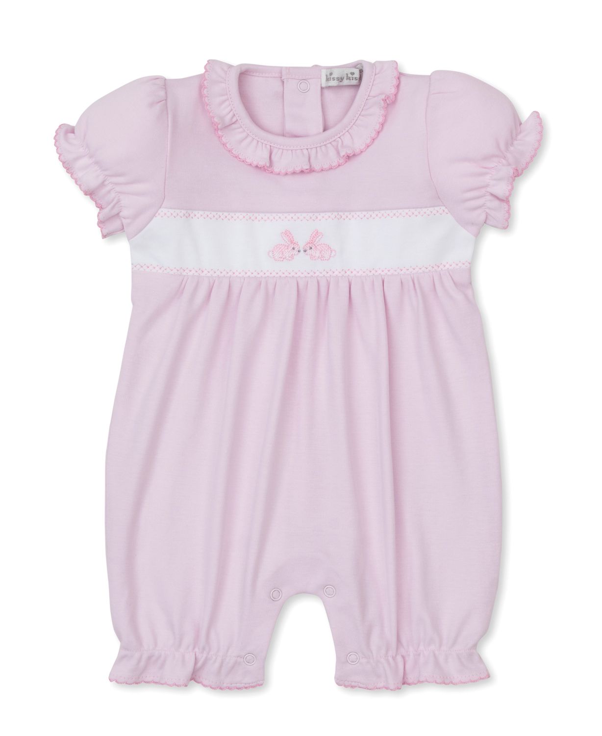 Springtime Bunny Fun Short Playsuit, Pink    