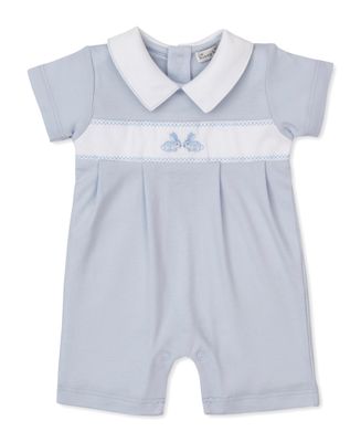 Springtime Bunny Fun Short Playsuit, Blue