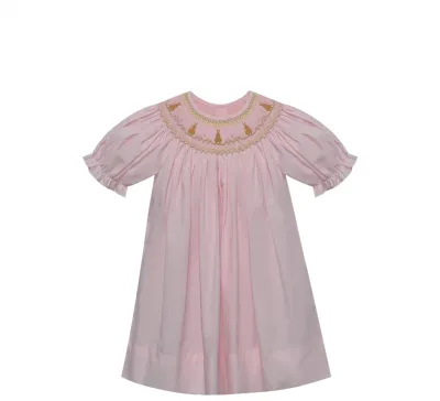 Pink Savannah Bishop Smock Dress, Hop To It