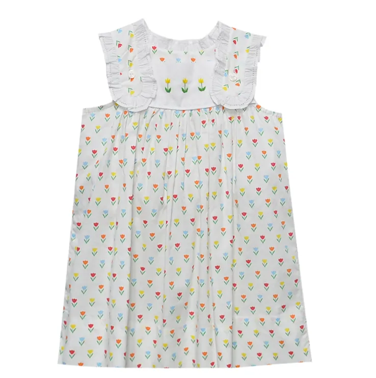 Yellow Flower Iris Dress- Tulip Time